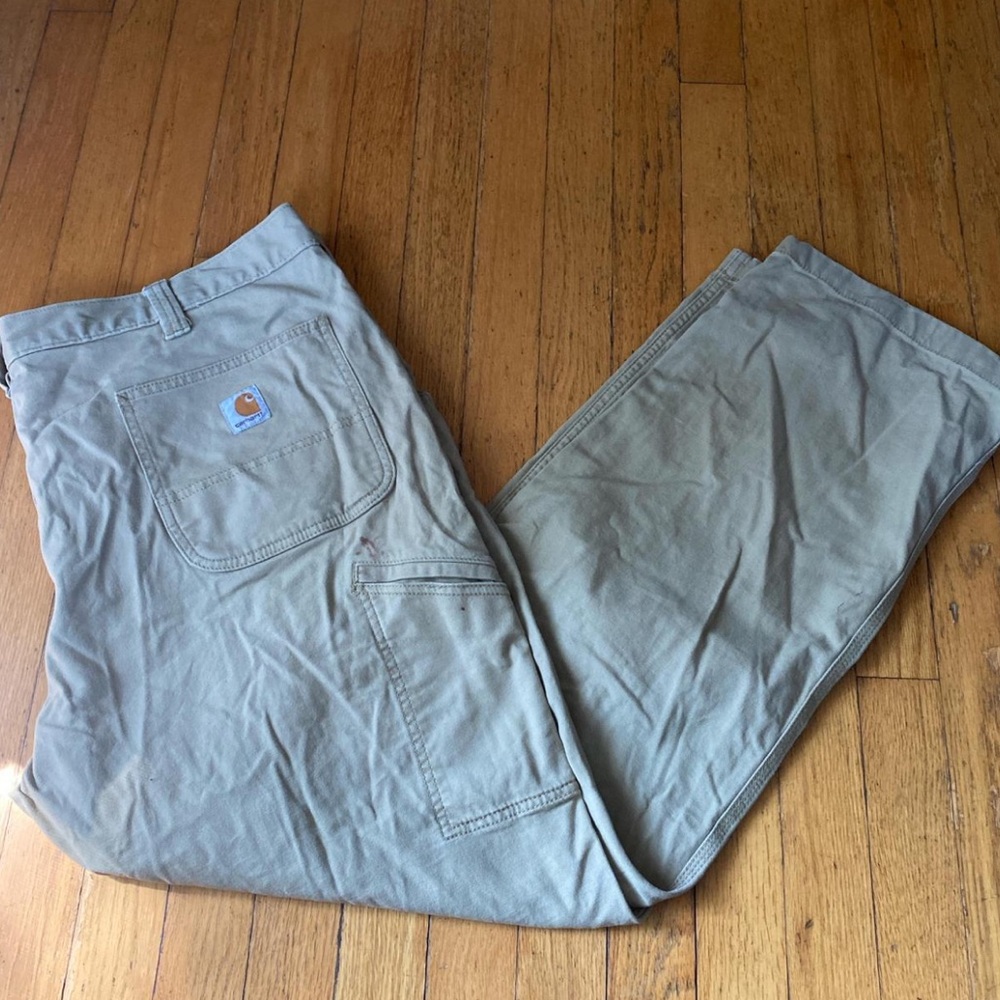 Men’s Carhartt 42x32 Beige Carpenter Pants